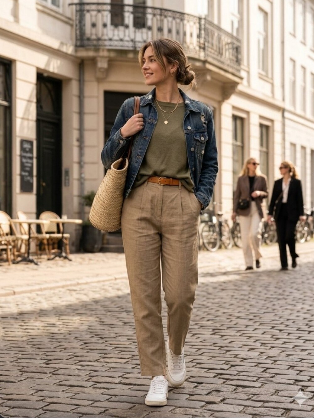 Alex Mill 100% Linen Twill Khaki Tan Pleated Trouser Pants Women's 2 Resortwear